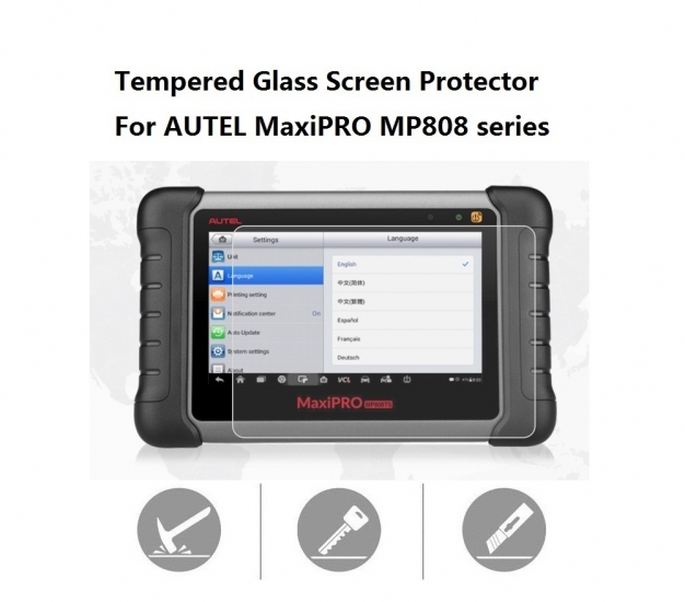 Tempered Glass Screen Protector for Autel MaxiPRO MP808 MP808TS - Click Image to Close